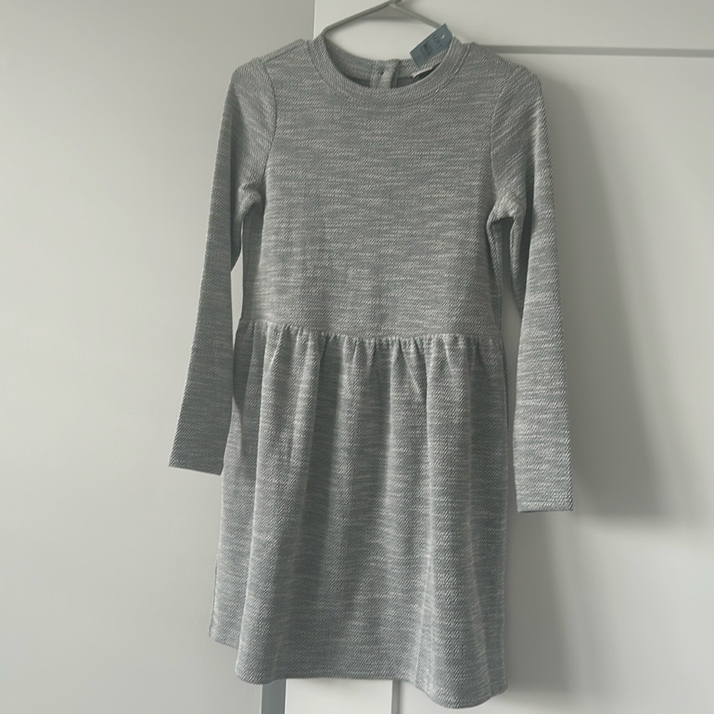 Loft Petite Chevron Button Back Swing Dress